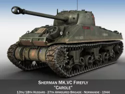Sherman MK VC Firefly - Carole 3D model