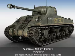 Sherman MK VC Firefly - Rycerz I 3D model