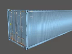 Shipping Container 40 Feet Box 3D model