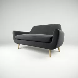 Sofa Jonah dark grey 3D model