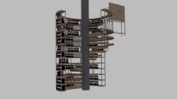 Spiral Staircase and cocktail bar 3D model