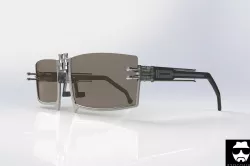 Sunglasses made out of bike parts 3D model