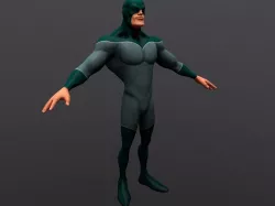 SuperHero Low-poly  3D model