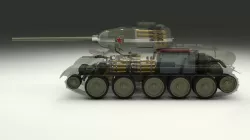 T-34 85 Interior Engine Bay Full 3D model