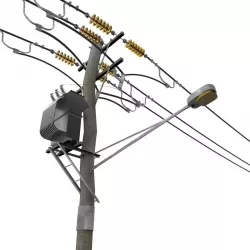 telegraph pole Low-poly  3D model