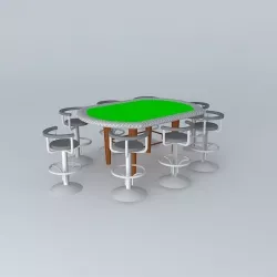 Texas Holdem Poker Table 3D model