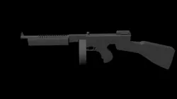Thompson Machine Gun Low-poly  3D model