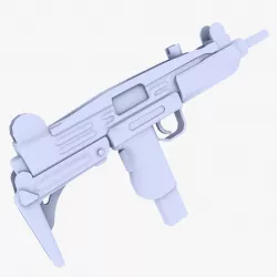 Uzi SMG Low-poly  3D model