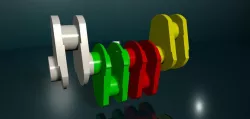 V4 crank shaft