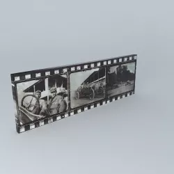  Vintage racing canvas 3D model