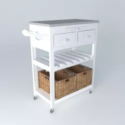White kitchen cabinet  3D model