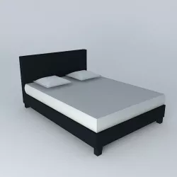 White ZEN bed 3D model