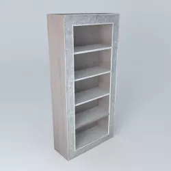 wooden bookcase 3D model