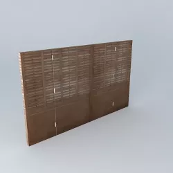 Wooden headboard  3D model