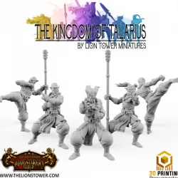 $10.00Kingdom of Talarius - Order of the Golden Lotus (5 X Warrior Monks) - 32mm Presupported