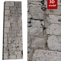 304 Paving stones Low-poly 3D model
