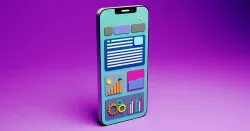 3D Model Design User Interface Mobile Apps Low-poly 3D model