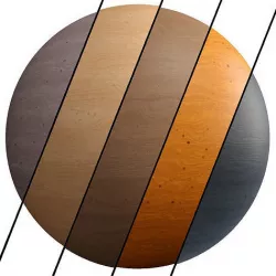5 Wood Simple Materials PBR 4k Texture