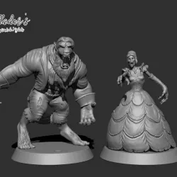 $7.00FANTASY FOOTBALL - BEAUTY and BEAST - werewolf & wraith