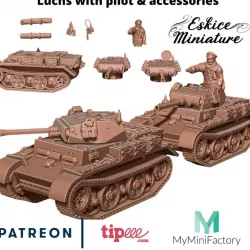 $9.99Luchs tank with accessories - 28mm for wargame