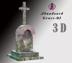 Abandoned Grave-01 Low-poly 3D model