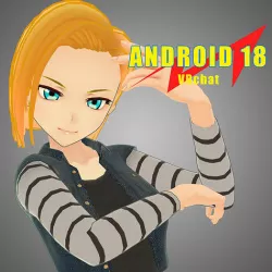 android 18 VRchat Low-poly 3D model