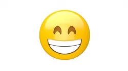 Apple Beaming Face with Smiling Eyes 3D model