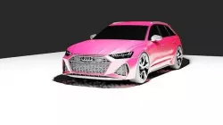 AUDI R8 Low-poly 3D model