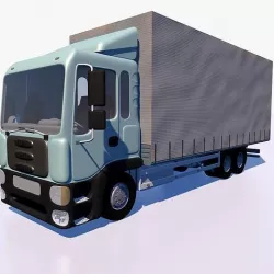 Awning cargo truck 3D model