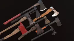 Ax pack Low-poly 3D model