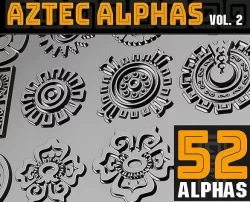 Aztec Alphas Brushes Volume 2 3D model