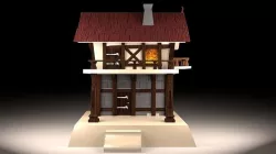 Basic Medieval Building - Low Poly Low-poly 3D model