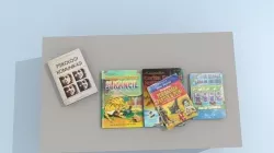 Book set 3D model Low-poly 3D model