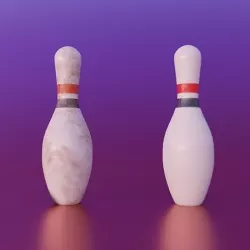 Bowling Pin Low-poly 3D model