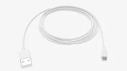 Cable micro-USB to USB white 3D model