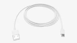Cable USB-C to USB white 3D model