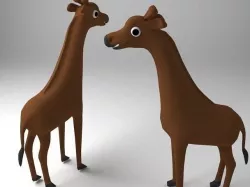 Cartoon giraffe Low-poly 3D model