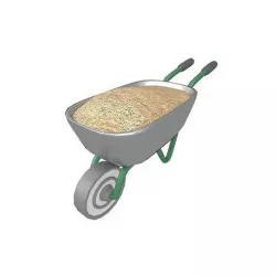 Cartoon Wheelbarrow v2 002 Low-poly 3D model