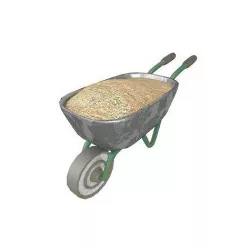 Cartoon Wheelbarrow v3 002 Low-poly 3D model