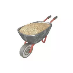 Cartoon Wheelbarrow v3 003 Low-poly 3D model