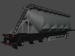 Cement semi trailer carreta silo cimento cebolao metalesp 3D model