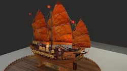 Chinese junk boat 3D model