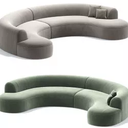 Chubby Sectional Long Sofa 3D model
