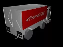 Coca-Cola truck Low-poly 3D model