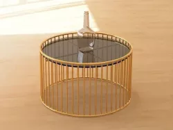 Coffee table round side table 3D model