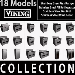 Collection Stoves Viking 18 3D models 3D model