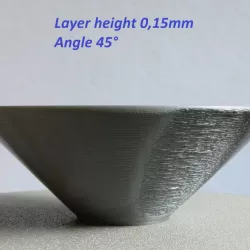 Cone for testing layer height vs print quality.