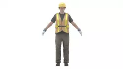 Construction Worker Low-poly 3D model