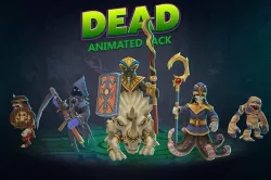 Dead animated pack Low-poly 3D model