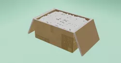 Delivery box cardboard Low-poly 3D model